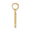 14K Polished Block Letter M Initial Pendant