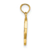 14K Polished Block Letter Q Initial Pendant