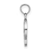 14K White Gold Polished Block Letter Q Initial Pendant