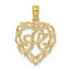 Heart Script Initial Charms