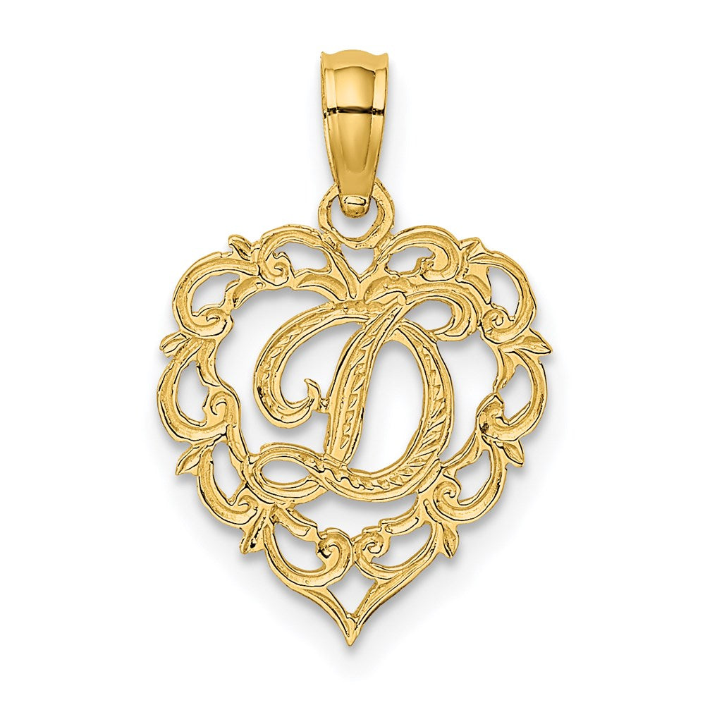 Heart Script Initial Charms