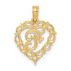 Heart Script Initial Charms