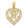 Heart Script Initial Charms