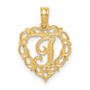 Heart Script Initial Charms