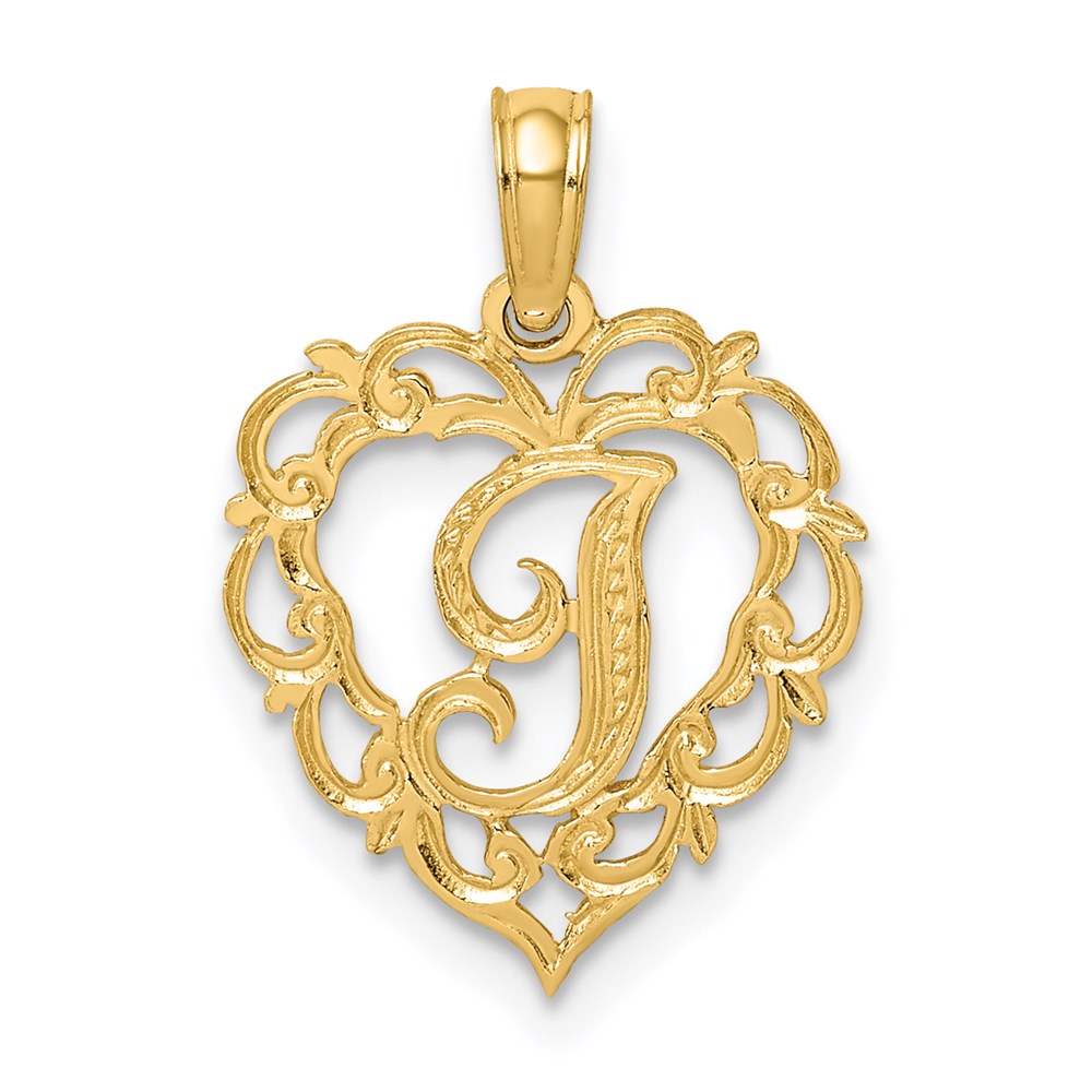 Heart Script Initial Charms
