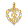 Heart Script Initial Charms