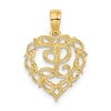 Heart Script Initial Charms