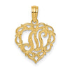 Heart Script Initial Charms