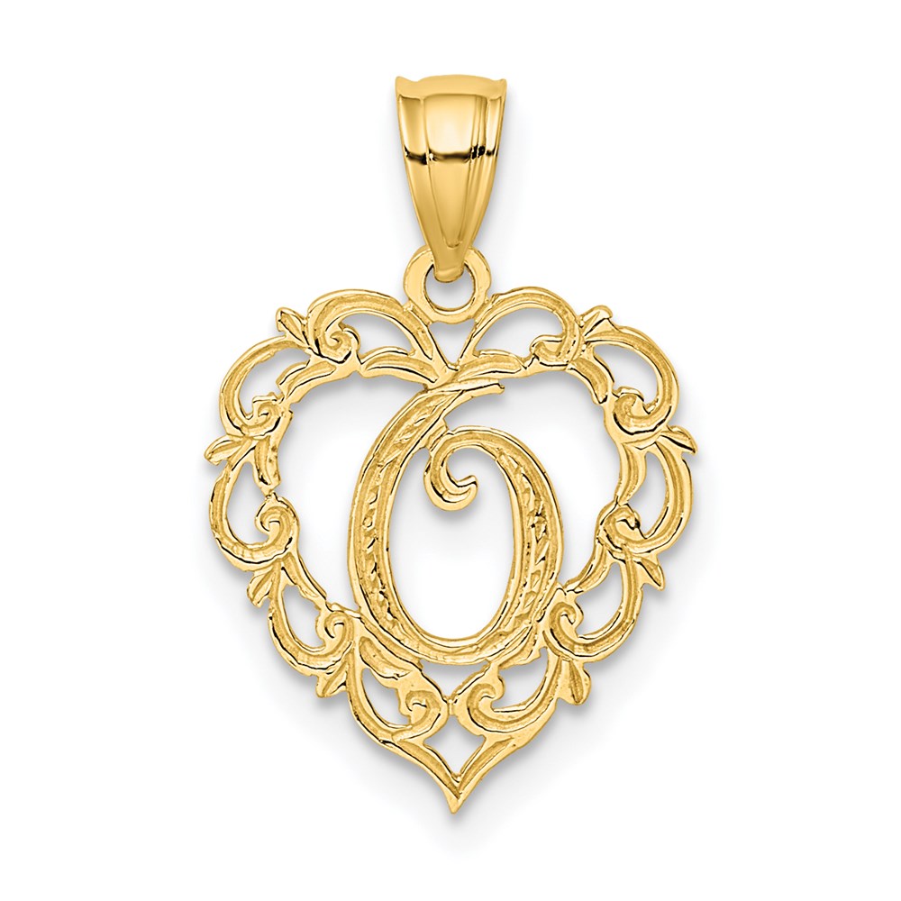 Heart Script Initial Charms