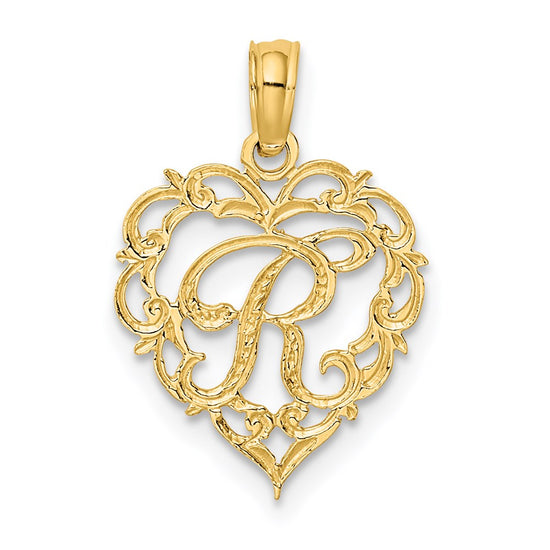 Heart Script Initial Charms