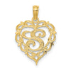 Heart Script Initial Charms