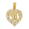 Heart Script Initial Charms