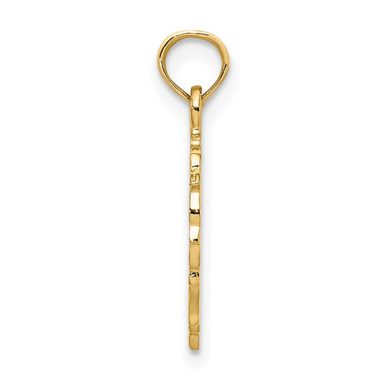 14K Teddy Bear in Heart Charm