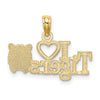 14K I HEART TIGERS with Tiger Head Charm