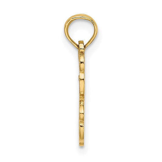 14K Cut out Teddy Bear Charm
