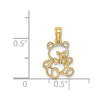 14K Cut out Teddy Bear Charm