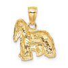 Gold Polished Dog Pendants