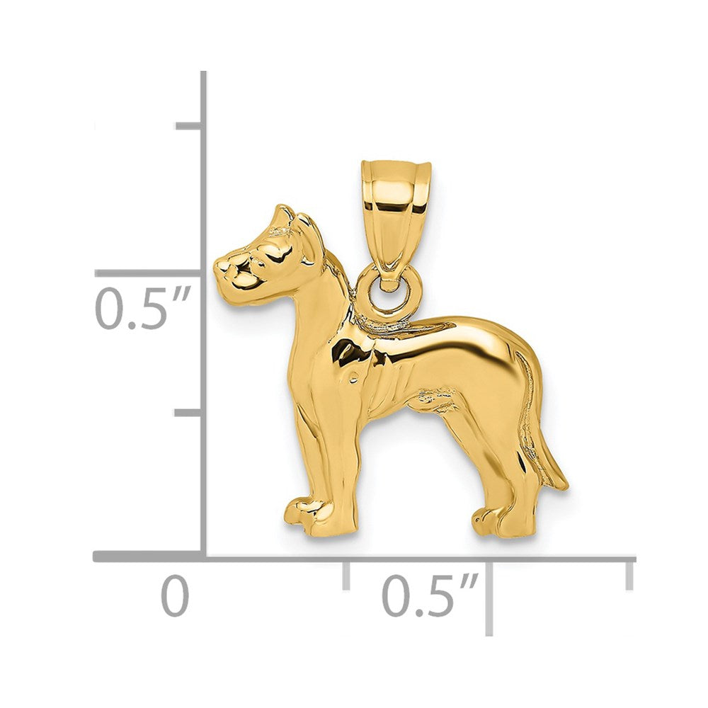 Gold Polished Dog Pendants