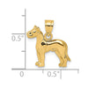 14K Great Dane Dog Charm