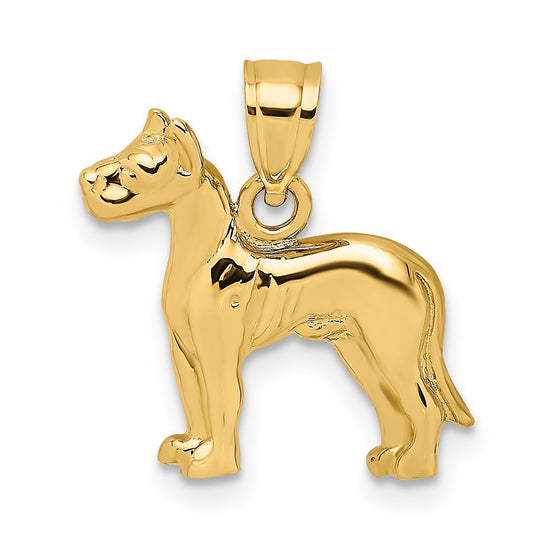 Gold Polished Dog Pendants