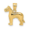 Gold Polished Dog Pendants