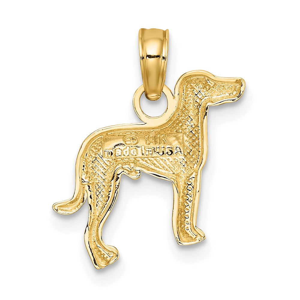 14K Polished Greyhound Dog Charm