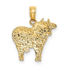 Gold Polished Cow Pendants
