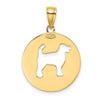14K MY BEST FRIEND with Cut-out Dog Charm