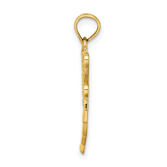 14K Dragonfly with Beaded Filigree Wings Charm