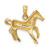 Gold Polished Horse Pendants