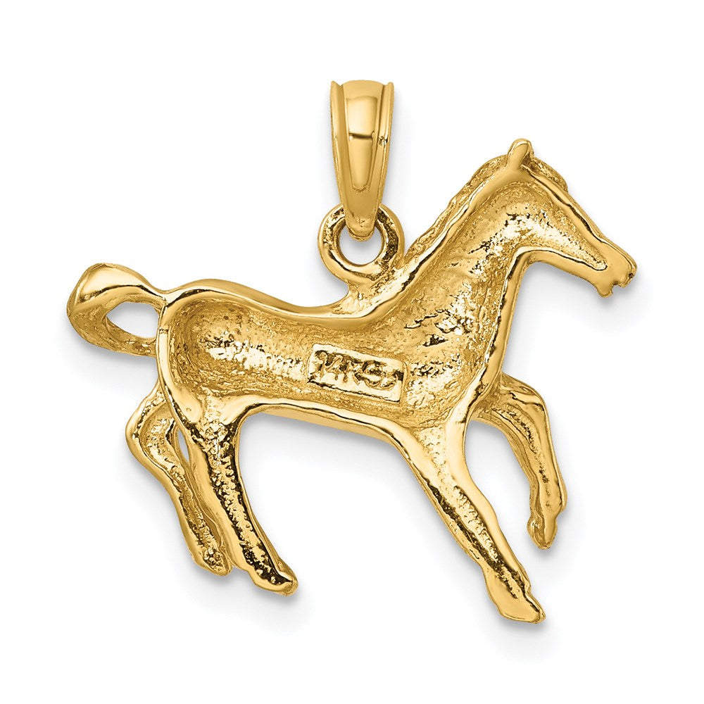Gold Polished Horse Pendants