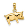 Gold Polished Farm Animal Pendants