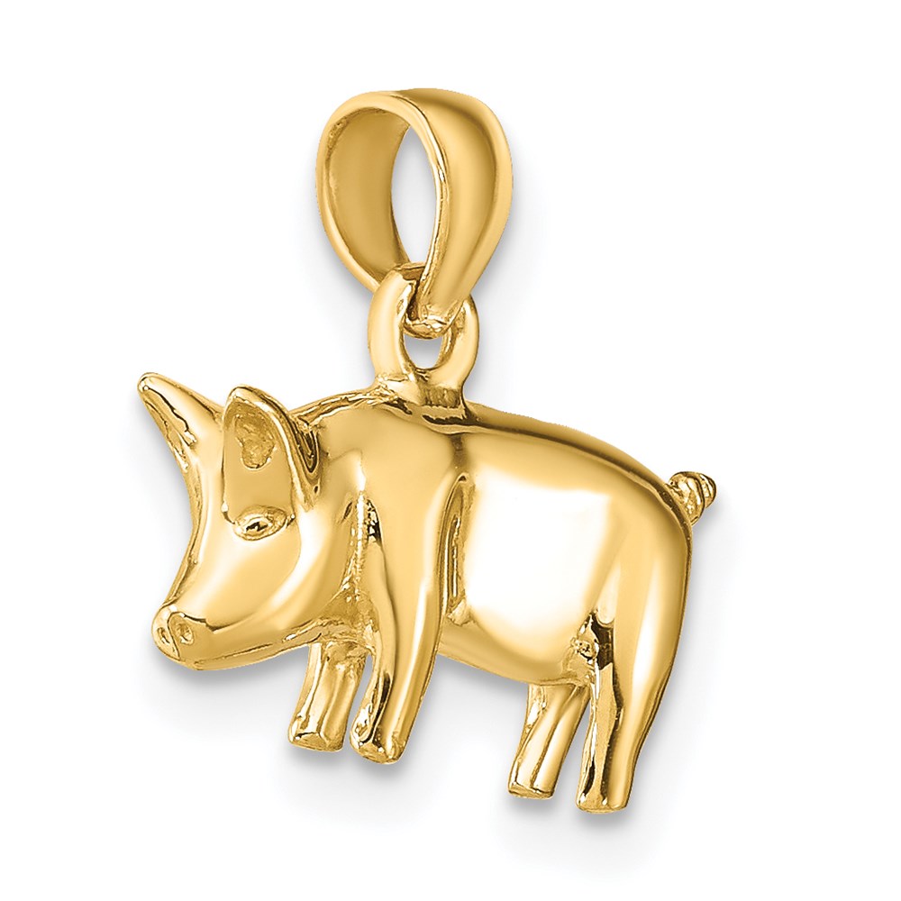 Gold Polished Farm Animal Pendants