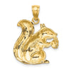 14K Textured Sitting Squirrel with Nut Charm