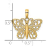 Gold Polished Butterfly PendantsK