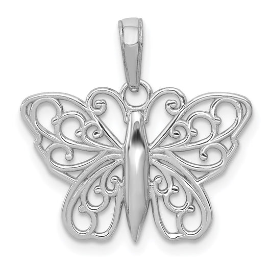 Gold Polished Butterfly PendantsK