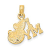 14K I HEART MY CAT Charm
