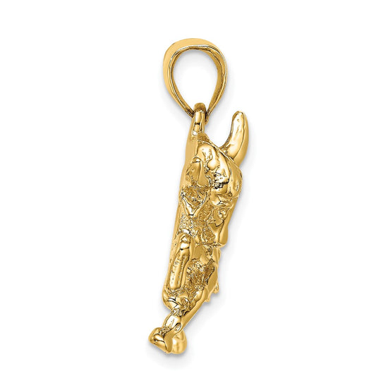 Gold Polished Bull Pendants
