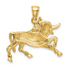 Gold Polished Bull Pendants