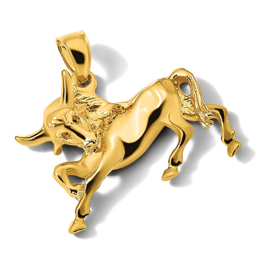Gold Polished Bull Pendants