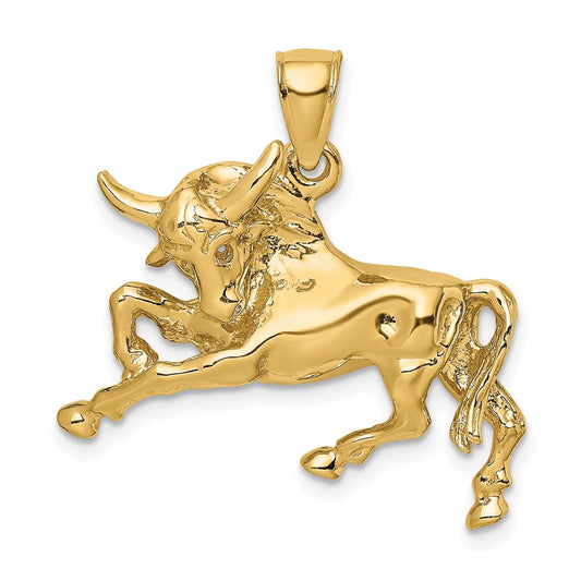 Gold Polished Bull Pendants