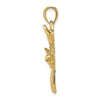 14K 2-D Deer Head 8-Point Buck Profile Charm