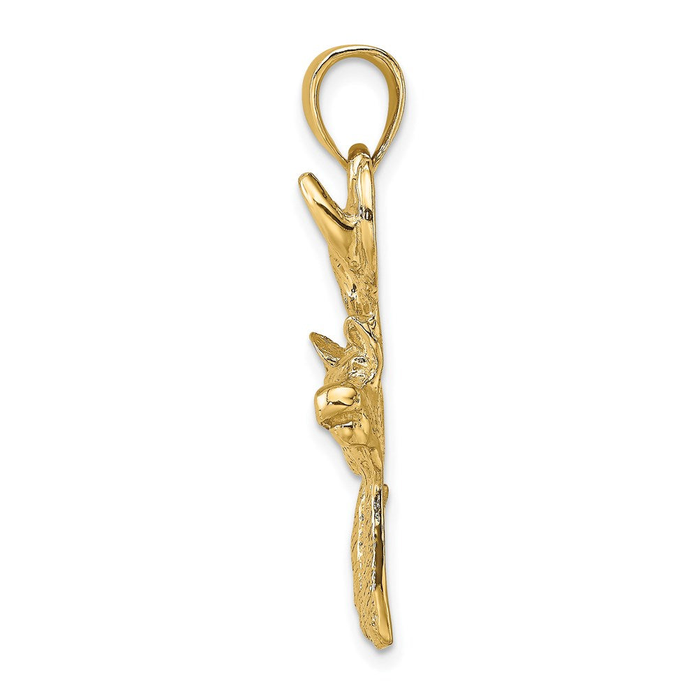 14K 2-D Deer Head 8-Point Buck Profile Charm