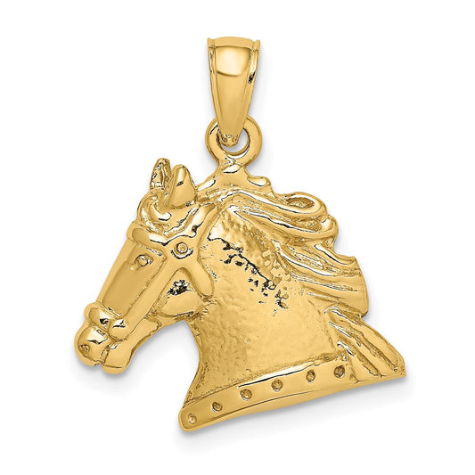Gold Polished Horse Pendants
