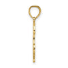 14K Cut-Out Textured Cat Charm