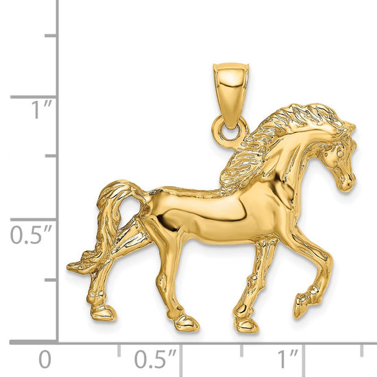 Gold Polished Horse Pendants