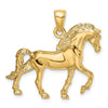 Gold Polished Horse Pendants