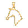 Gold Polished Horse Pendants