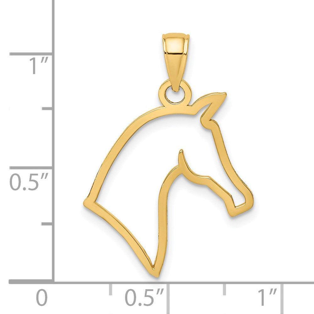 Gold Polished Horse Pendants