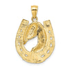 Gold Polished Horse Pendants